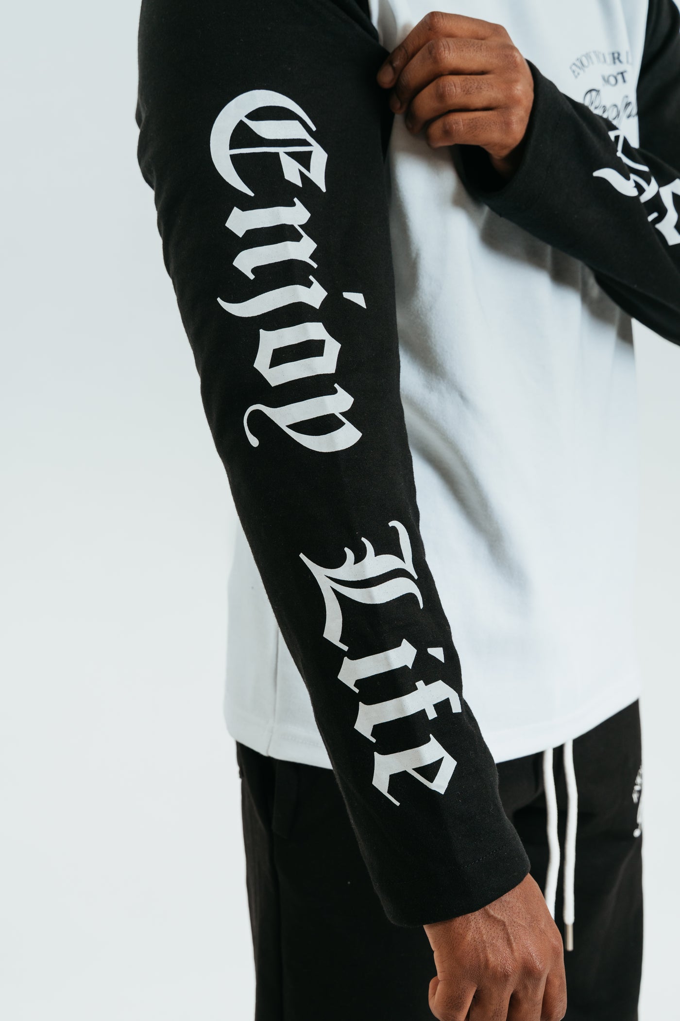 TRACKSUIT LONG SLEEVE & PANT BLACK&WHITE