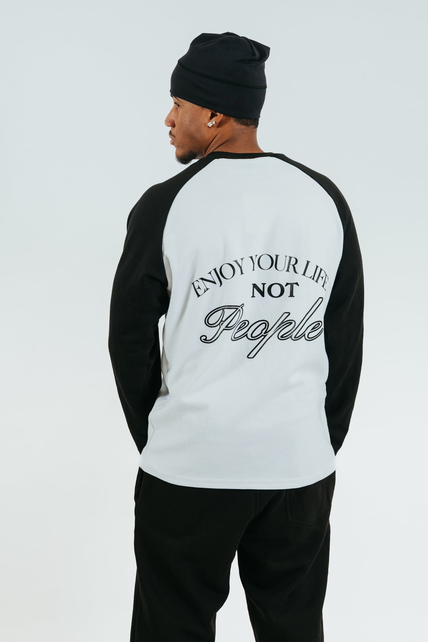 TRACKSUIT LONG SLEEVE & PANT BLACK&WHITE