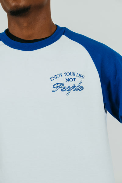 LONG SLEEVE ENJOY BLUE& WHITE