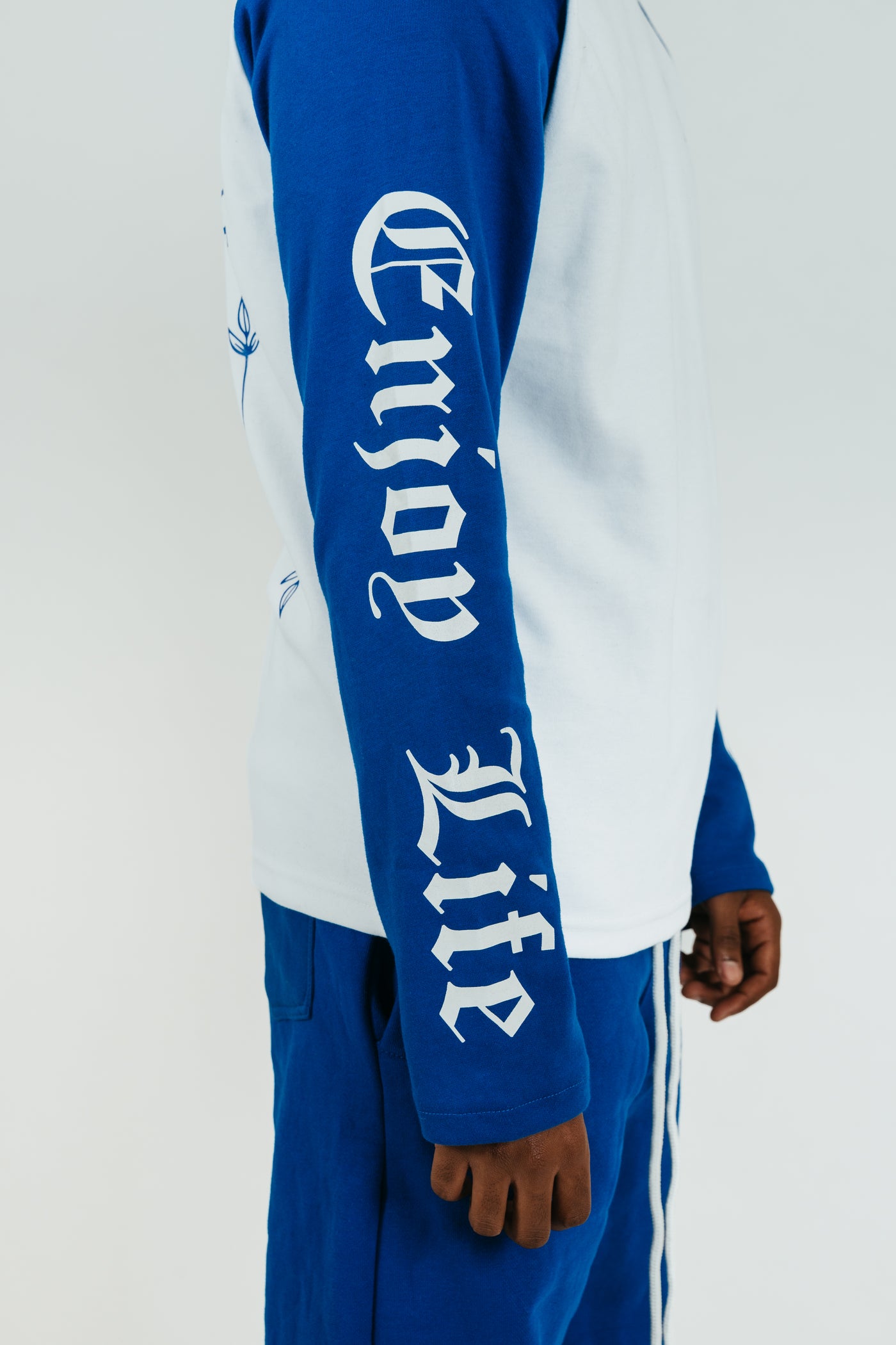 TRACKSUIT LONG SLEEVE & PANT BLUE & WHITE