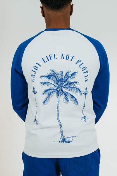 TRACKSUIT LONG SLEEVE & PANT BLUE & WHITE