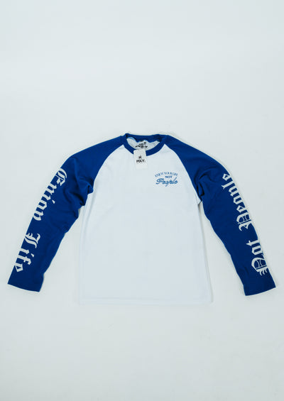 LONG SLEEVE ENJOY BLUE& WHITE