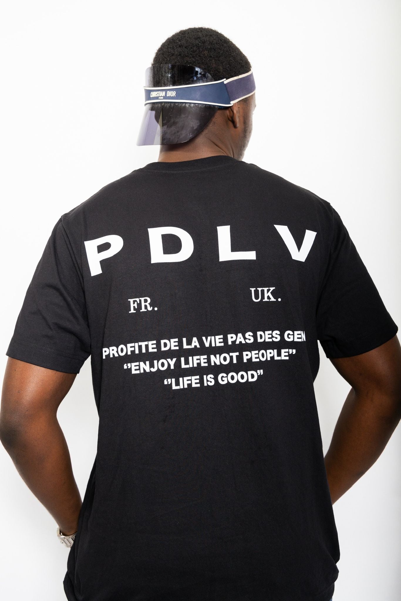 T-Shirt Noir signature en coton