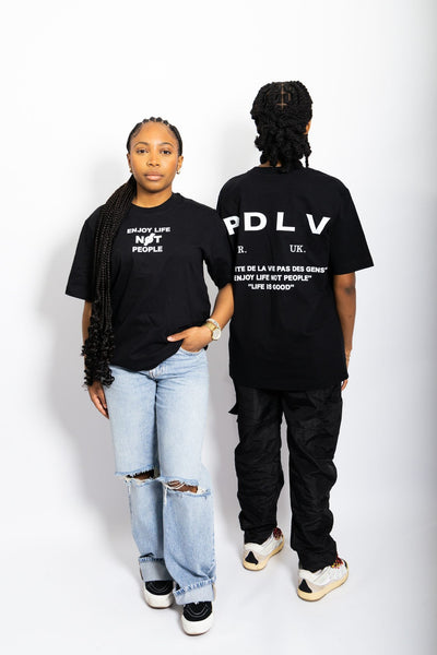 T-Shirt Noir signature en coton