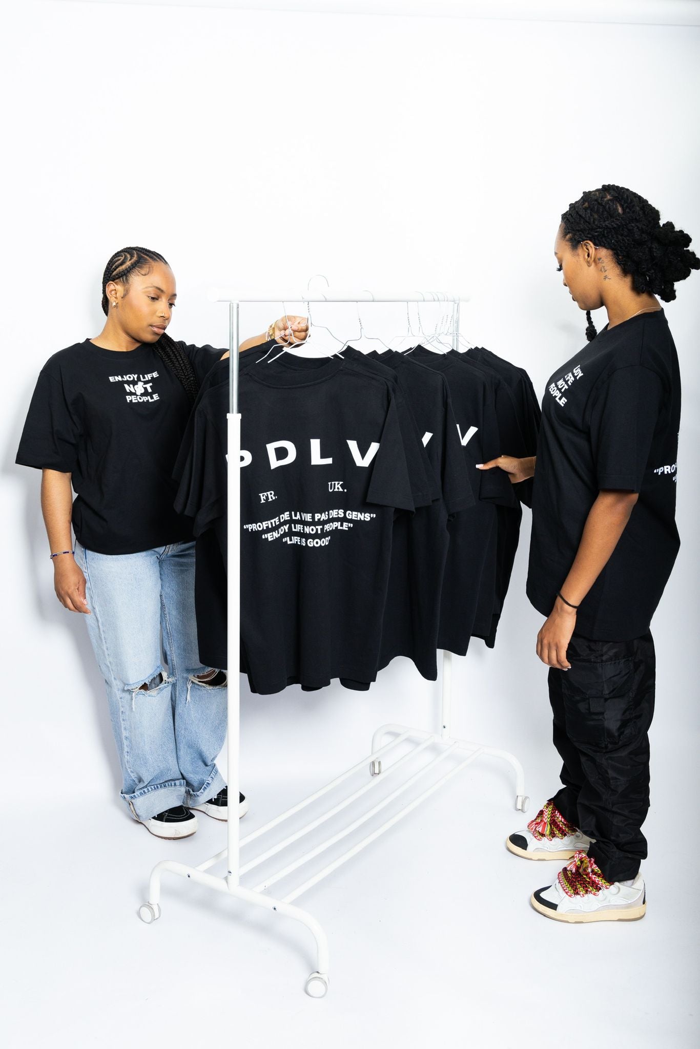 T-Shirt Noir signature en coton